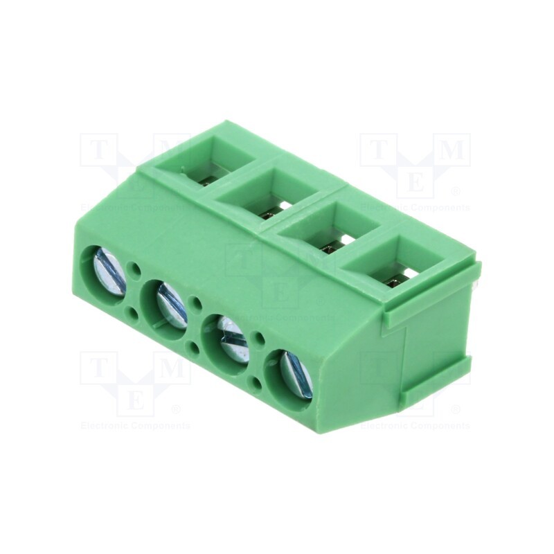 10 pcs : VI0421550000G - PCB terminal block, ways: 4, straight, terminal, on PCBs, 300V, 16A