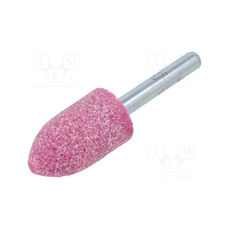 10 pcs : ML.007 - Grindingstone, Ø: 18mm, Ø: 6mm, Tip mat: aluminium oxide