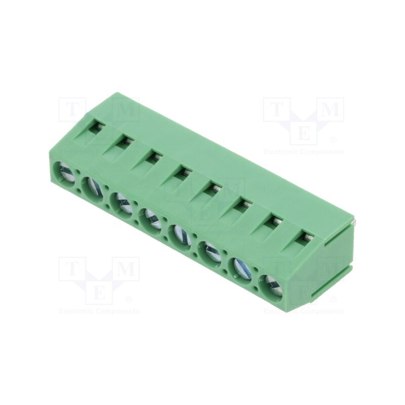 10 pcs : VI0801550000G - PCB terminal block, ways: 8, straight, terminal, on PCBs, 300V, 16A
