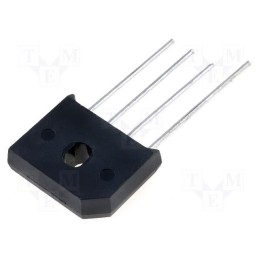 10 pcs : RS602 - Bridge rectifier: single-phase, Urmax: 100V, If: 6A, Ifsm: 150A