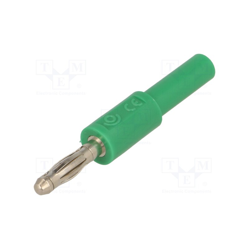 10 pcs : ADA1057-GN - Adapter, 4mm banana, banana 4mm socket,banana 4mm plug, 10A