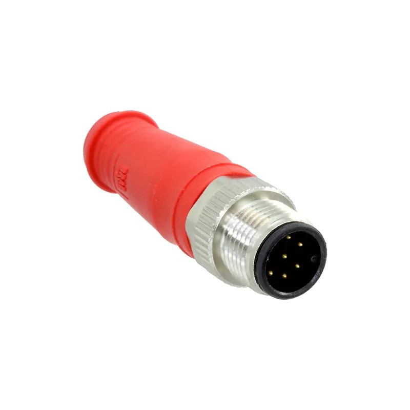 1 pcs - Molex Circular Connector, 8 Contacts, M12 Connector, Plug, Male, IP67, Safety Micro-Change Series