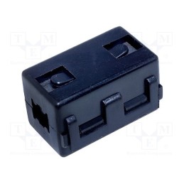 10 pcs : FLF-501B - Ferrite: two-piece, on round cable, Ø: 5mm, 70Ω, A: 15mm, B: 14mm