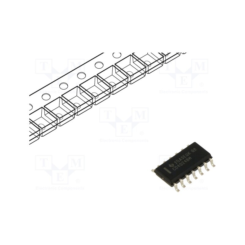 10 pcs : CD4024BM96 - IC: digital, divider,counter, Ch: 7, CMOS, SMD, SO14, CD4000
