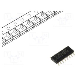 10 pcs : CD4520BM96 - IC: digital, binary up counter, Ch: 2, CMOS, SMD, SO16, CD4000