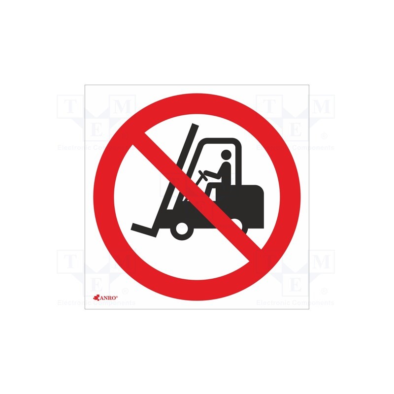 20 pcs : IP/006/C/P - Safety sign, prohibitory, PVC, W: 200mm, H: 200mm