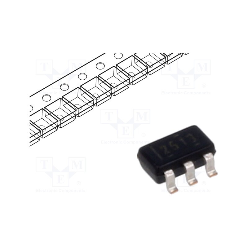 10 pcs : TPS2513DBVR - IC: power switch, USB switch, Ch: 2, SMD, SOT23-6,