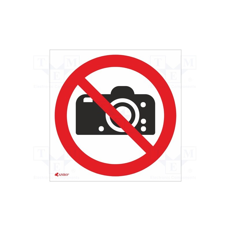 20 pcs : IP/029/C/P - Safety sign, prohibitory, PVC, W: 200mm, H: 200mm