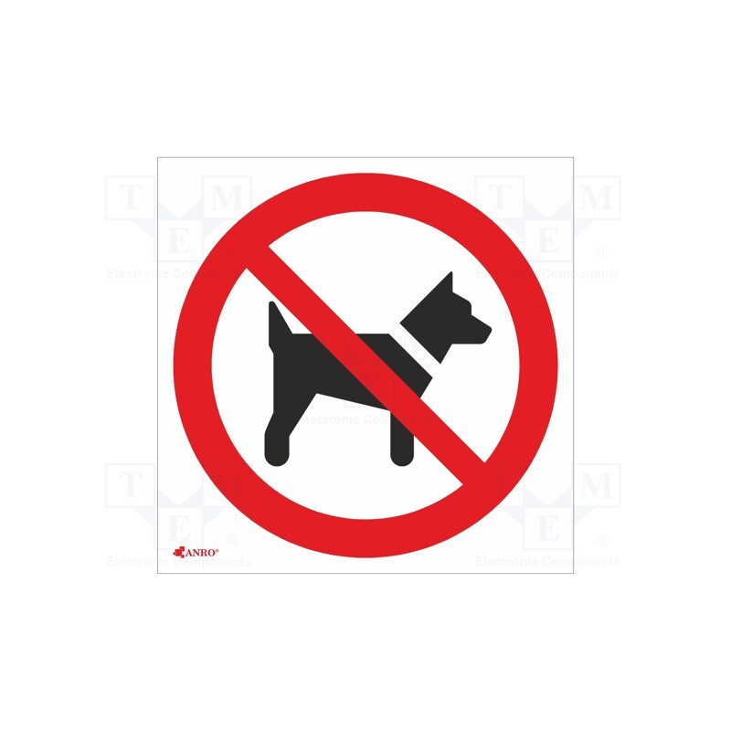 20 pcs : IP/021/C/P - Safety sign, prohibitory, PVC, W: 200mm, H: 200mm
