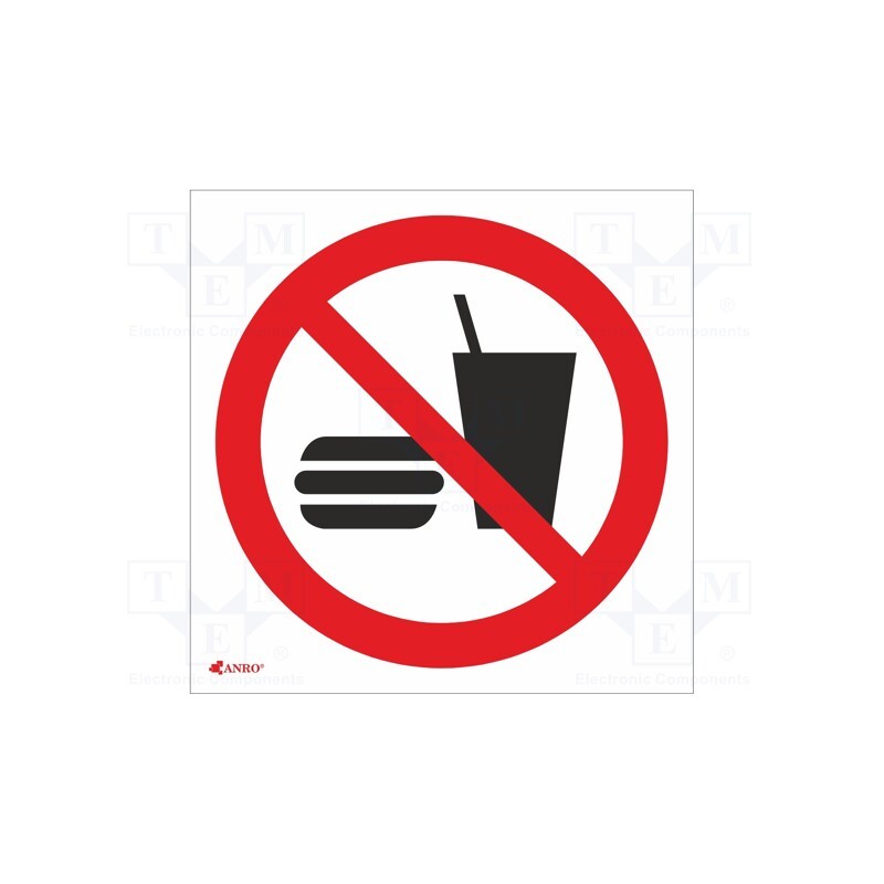 20 pcs : IP/022/C/P - Safety sign, prohibitory, PVC, W: 200mm, H: 200mm