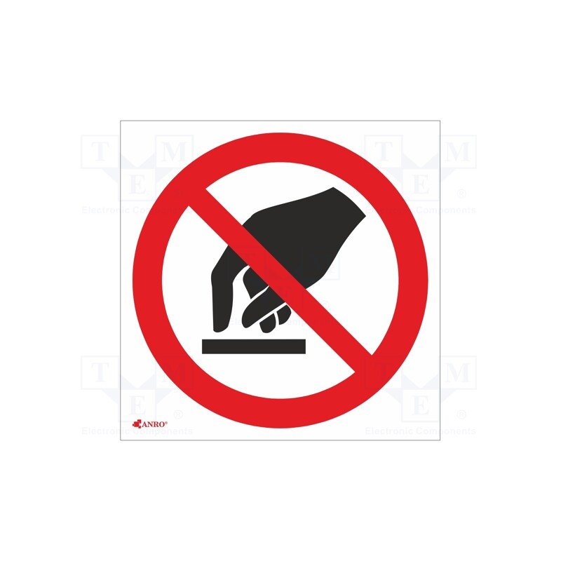 20 pcs : IP/010/C/P - Safety sign, prohibitory, PVC, W: 200mm, H: 200mm