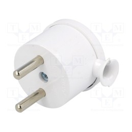 10 pcs : W-10129 - Connector: AC supply, male, plug, 2P, 230VAC, 16A, Type: MINI,round