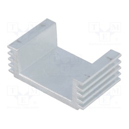 10 pcs : - Heatsink: extruded, L: 25mm, W: 40mm, H: 15mm, 42cm2, Int.width: 28mm