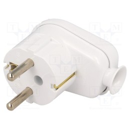 10 pcs : W-10133 - Connector: AC supply, male, plug, 2P+PE, 230VAC, 16A, white, PIN: 3
