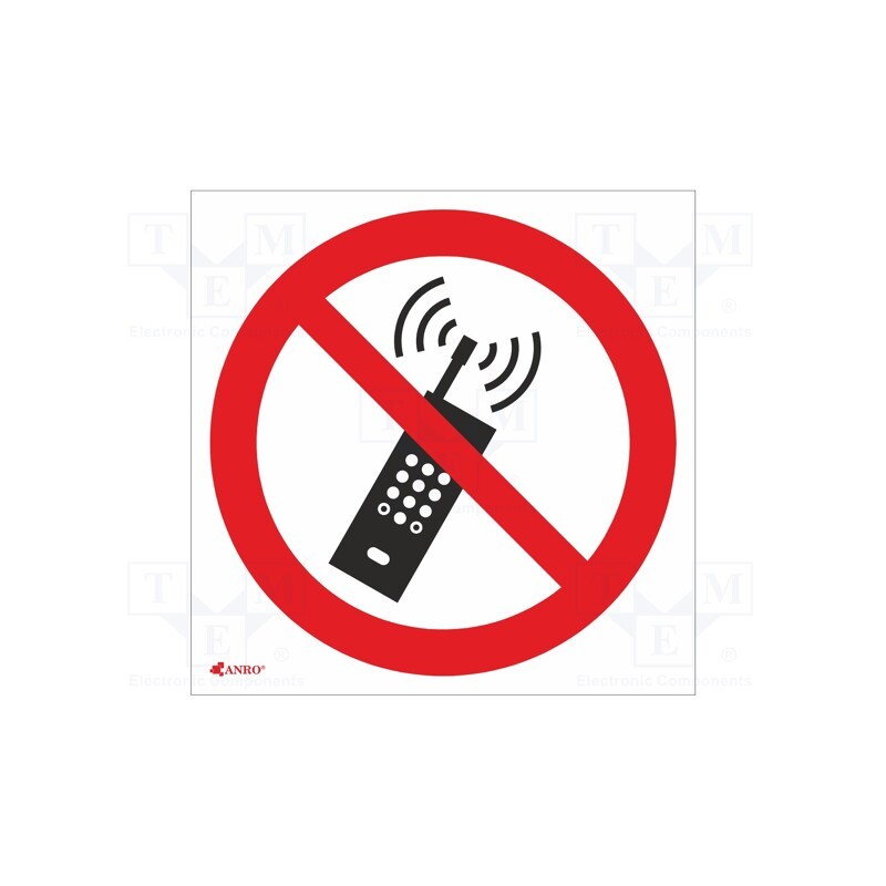 20 pcs : IP/013/C/P - Safety sign, prohibitory, PVC, W: 200mm, H: 200mm