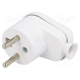 10 pcs : W-10134 - Connector: AC supply, male, plug, 2P+PE, 230VAC, 16A, white, PIN: 3