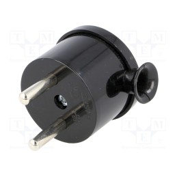 10 pcs : W-10135 - Connector: AC supply, male, plug, 2P, 230VAC, 16A, Type: MINI,round
