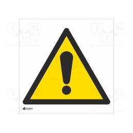 20 pcs : IW/001/C/P - Safety sign, warning, PVC, W: 200mm, H: 200mm
