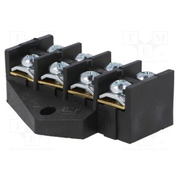10 pcs : W-10175 - Terminal block, screw terminal, 10mm2, 380V, ways: 4, terminals: 8