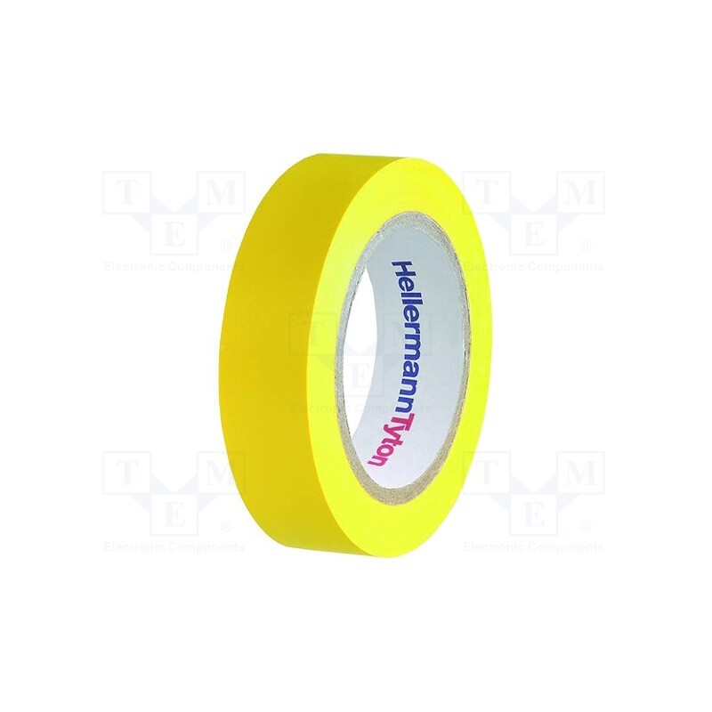 10 rol : 710-00153 HELATAPE FLEX15 - Tape: electrical insulating, W: 19mm, L: 20m, Thk: 150um, yellow