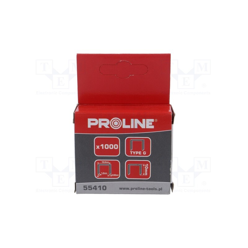 10 pcg : 55410 - Staples, Width: 10.6mm, L: 10mm, 1000pcs.