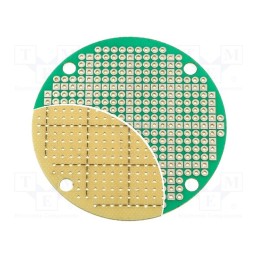 10 pcs : PC-15 - Board: universal, single sided,round,prototyping, 60mm