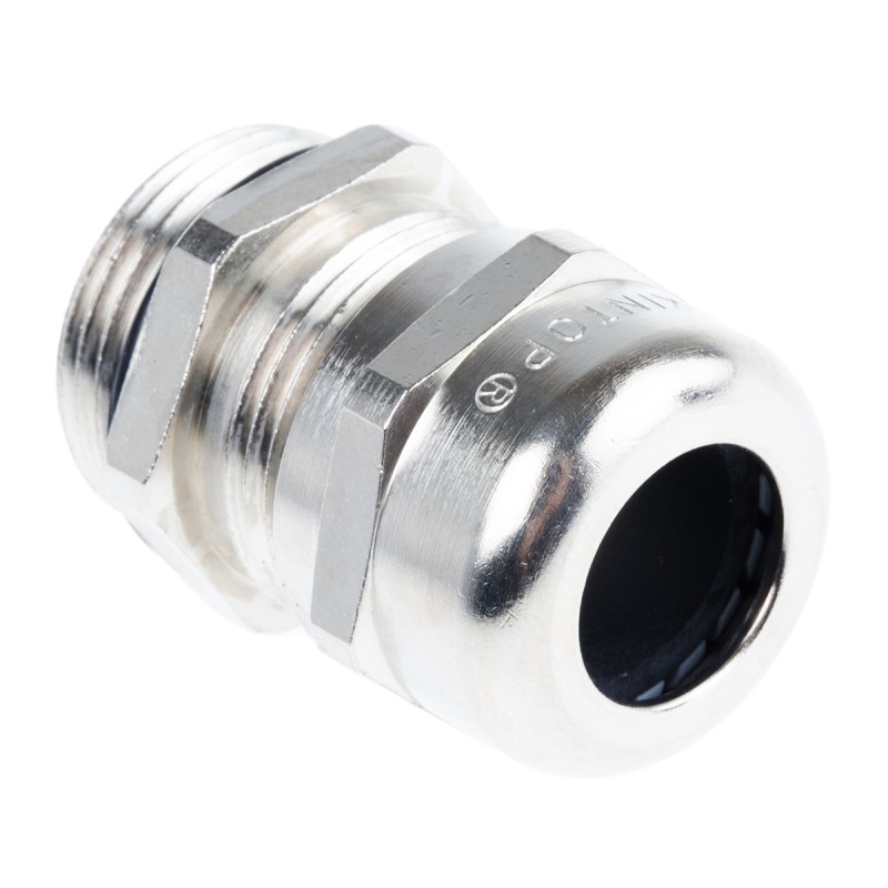 1 pcs - Lapp SKINTOP Series Metallic Nickel Plated Brass Cable Gland, PG13.5 Thread, 5mm Min, 12mm Max, IP68