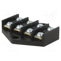 10 pcs : W-96942 - Terminal block, screw terminal, 2.5mm2, 450V, 16A, ways: 4, black