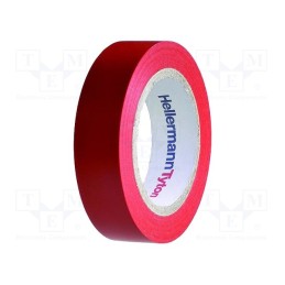 20 rol : 710-00101 HELATAPE FLEX15 - Tape: electrical insulating, W: 15mm, L: 10m, Thk: 150um, red, 220%