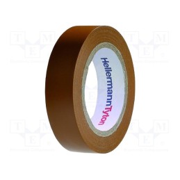 20 rol : 710-00107 HELATAPE FLEX15 - Tape: electrical insulating, W: 15mm, L: 10m, Thk: 150um, brown, 220%