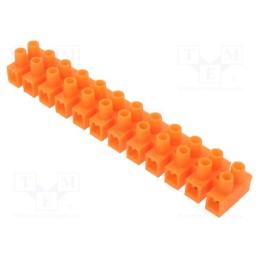 10 pcs : W-97748 - Terminal block, screw terminal, 10mm2, 230V, ways: 12, orange