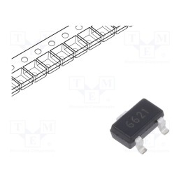 10 pcs : XC6206P331MR-G - IC: voltage regulator, linear,fixed, 3.3V, 200mA, SOT23-3, SMD