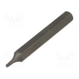 10 pcs : 168010T - Screwdriver bit, Torx®, TX10, Overall len: 80mm