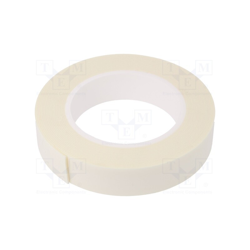 10 rol : 3502 PIANKOWA 1MM 25MM-5.5M - Tape: fixing, W: 25mm, L: 5.5m, Thk: 1mm, two-sided adhesive, white
