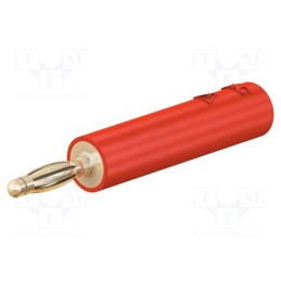 10 pcs : 24.0115-22 - Adapter, 2mm banana, 10A, 30VAC, 60VDC, red, gold-plated, 36mm