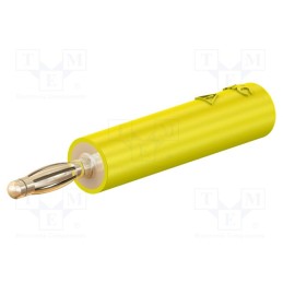 10 pcs : 24.0115-24 - Adapter, 2mm banana, 10A, 30VAC, 60VDC, yellow, gold-plated, 36mm