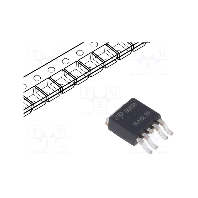 10 pcs : AOD603A - Transistor: N/P-MOSFET, unipolar, complementary pair, 60/-60V