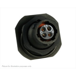 1 pcs - Souriau Circular Connector, 4 Contacts, Panel Mount, Plug, Female, IP68, IP69K, UTS Series