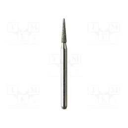 10 pcs : M.1970 - Diamond mill, Ø: 2.8mm, Ø: 2.35mm, ceramic grinding, L: 38.2mm