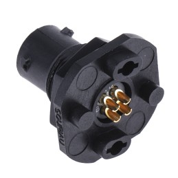 1 pcs - Souriau Circular Connector, 4 Contacts, Panel Mount, Plug, Female, IP68, IP69K, UTS Series