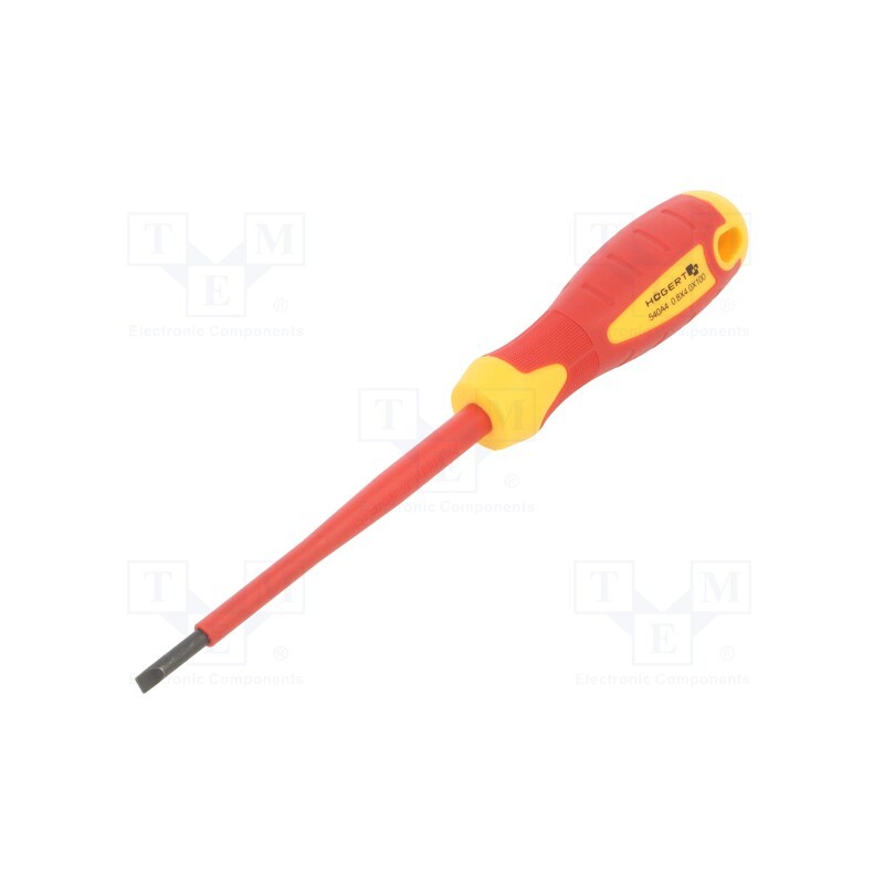 10 pcs : HT1S904 - Screwdriver, insulated, slot, SL 4, 100mm, 1kVAC, tool steel