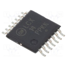 10 pcs : MC74LCX14DTG - IC: digital, NOT, Ch: 6, IN: 1, CMOS,TTL, SMD, TSSOP14, 2÷3.6VDC,