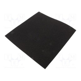 10 pcs : 039-0050 - Conductive foam, ESD, L: 305mm, W: 305mm, Thk: 6mm, polyurethane