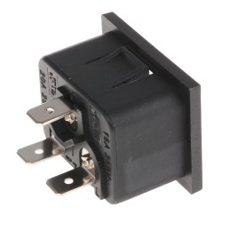 1 pcs - Schurter C20 Snap-In IEC Connector Male, 20A, 250 V