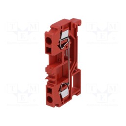 10 pcs : WS-4-01P-16 - Splice terminal: rail, 0.2÷4mm2, ways: 1, terminals: 2, red, WS, TS35