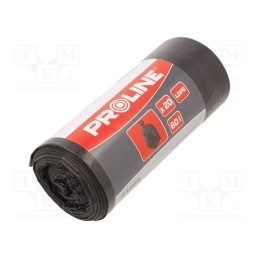 10 rol : 41202 - Trash bags, polyetylene LD, black, 60l, 20pcs.