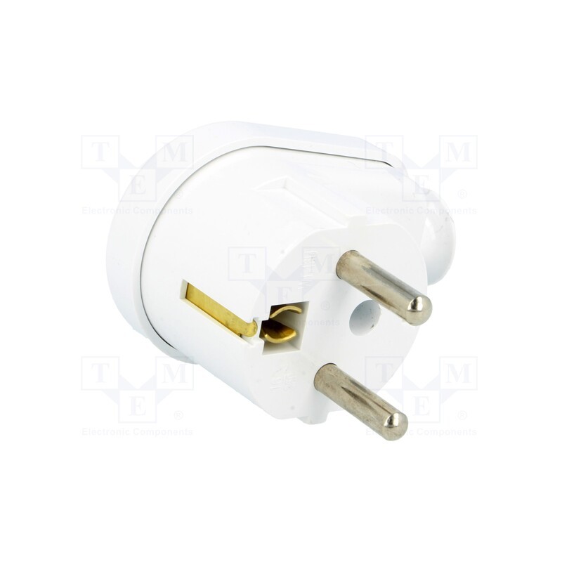 10 pcs : WT-16U - Connector: AC supply, male, plug, 2P+PE, 230VAC, 16A, white, PIN: 3