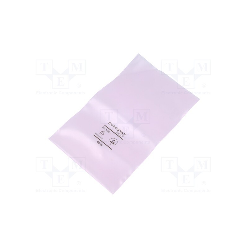 500 pcs : 20-011-0305 - Protection bag, ESD, L: 127mm, W: 76mm, Thk: 90um, polyetylene, pink