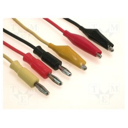 10 set : - Test leads, Urated: 60VDC, Len: 0.8m, test leads x3