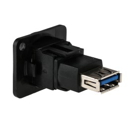 1 pcs - RS PRO Straight, Panel Mount, Socket Type A to A 3.0 USB Connector